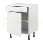60DS1 Cuisineco Meuble bas rangement 1 porte + 1 tiroir métabox - H70 x L60 x P58