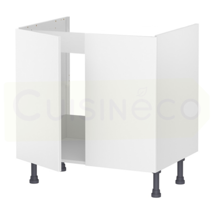 Meuble bas rangement 2 portes sous-évier -  H70 x L80 x P58
