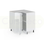 Nouveau projet 22 Cuisineco Meuble bas rangement d'angle 2 portes accordéon - H70 x L93 x P58